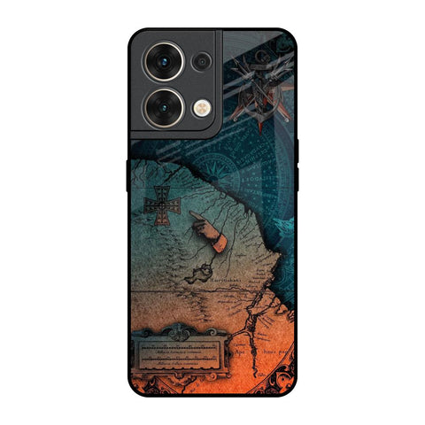 Geographical Map Oppo Reno8 5G Glass Back Cover Online