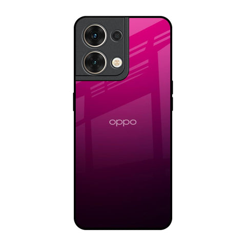 Purple Ombre Pattern Oppo Reno8 5G Glass Back Cover Online