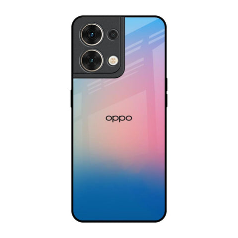 Blue & Pink Ombre Oppo Reno8 5G Glass Back Cover Online