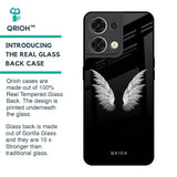 White Angel Wings Glass Case for Oppo Reno8 5G