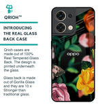 Flowers & Butterfly Glass Case for Oppo Reno8 5G