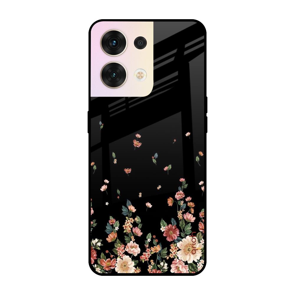 Floating Floral Print Oppo Reno8 5G Glass Cases & Covers Online