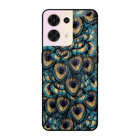 Peacock Feathers Oppo Reno8 5G Glass Cases & Covers Online