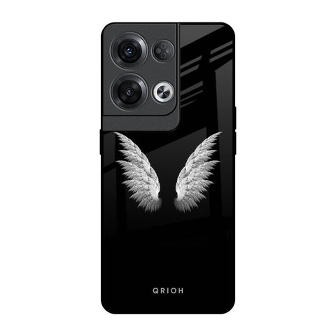 White Angel Wings Oppo Reno8 Pro 5G Glass Back Cover Online