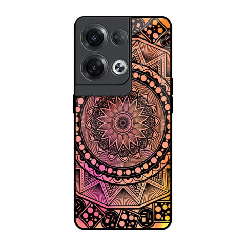 Floral Mandala Oppo Reno8 Pro 5G Glass Back Cover Online