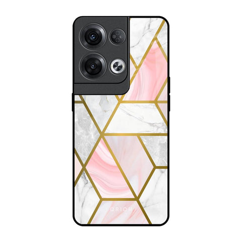 Geometrical Marble Oppo Reno8 Pro 5G Glass Back Cover Online