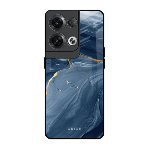 Deep Ocean Marble Oppo Reno8 Pro 5G Glass Back Cover Online