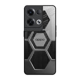 Hexagon Style Oppo Reno8 Pro 5G Glass Back Cover Online