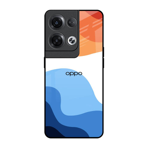 Wavy Color Pattern Oppo Reno8 Pro 5G Glass Back Cover Online