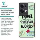 Travel Stamps Glass Case for Oppo Reno8 Pro 5G