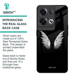 White Angel Wings Glass Case for Oppo Reno8 Pro 5G