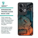 Geographical Map Glass Case for Oppo Reno8 Pro 5G