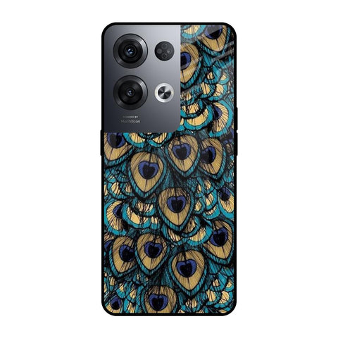 Peacock Feathers Oppo Reno8 Pro 5G Glass Cases & Covers Online