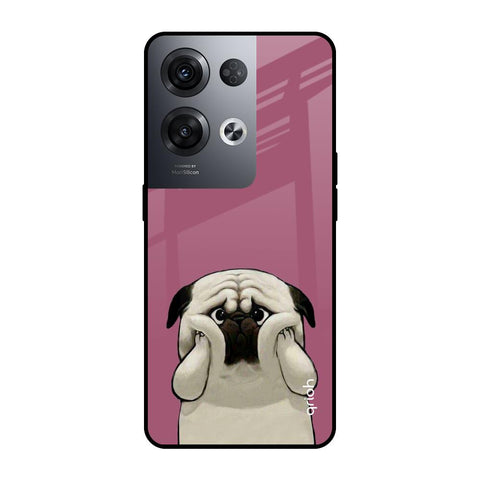 Funny Pug Face Oppo Reno8 Pro 5G Glass Cases & Covers Online