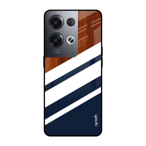 Bold Stripes Oppo Reno8 Pro 5G Glass Cases & Covers Online
