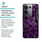Geometric Purple Glass Case For Oppo Reno8 Pro 5G