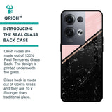 Marble Texture Pink Glass Case For Oppo Reno8 Pro 5G