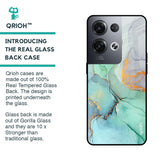 Green Marble Glass case for Oppo Reno8 Pro 5G