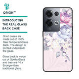 Elegant Floral Glass case for Oppo Reno8 Pro 5G