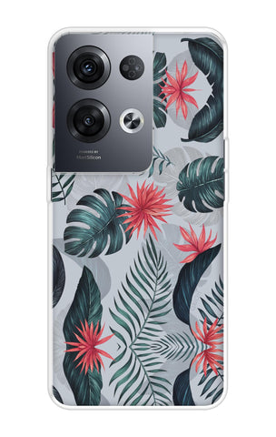Retro Floral Leaf Oppo Reno8 Pro 5G Back Cover