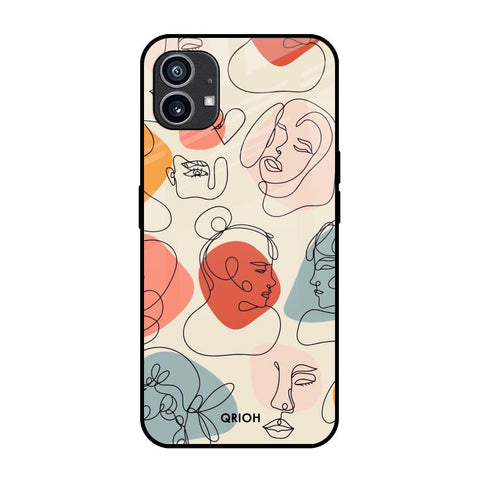 Abstract Faces Nothing Phone 1 Glass Back Cover Online