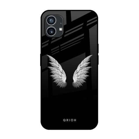 White Angel Wings Nothing Phone 1 Glass Back Cover Online