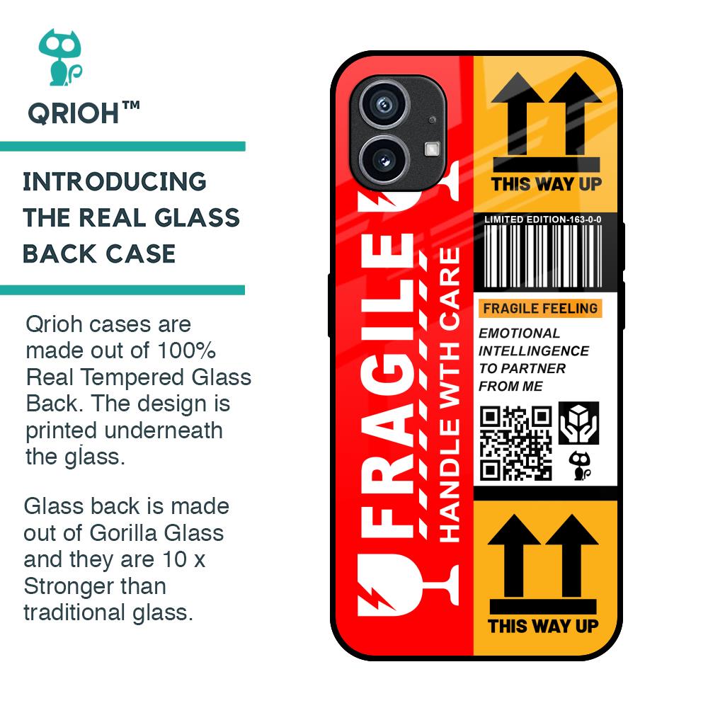 Handle With Care Glass Case for Nothing Phone 1