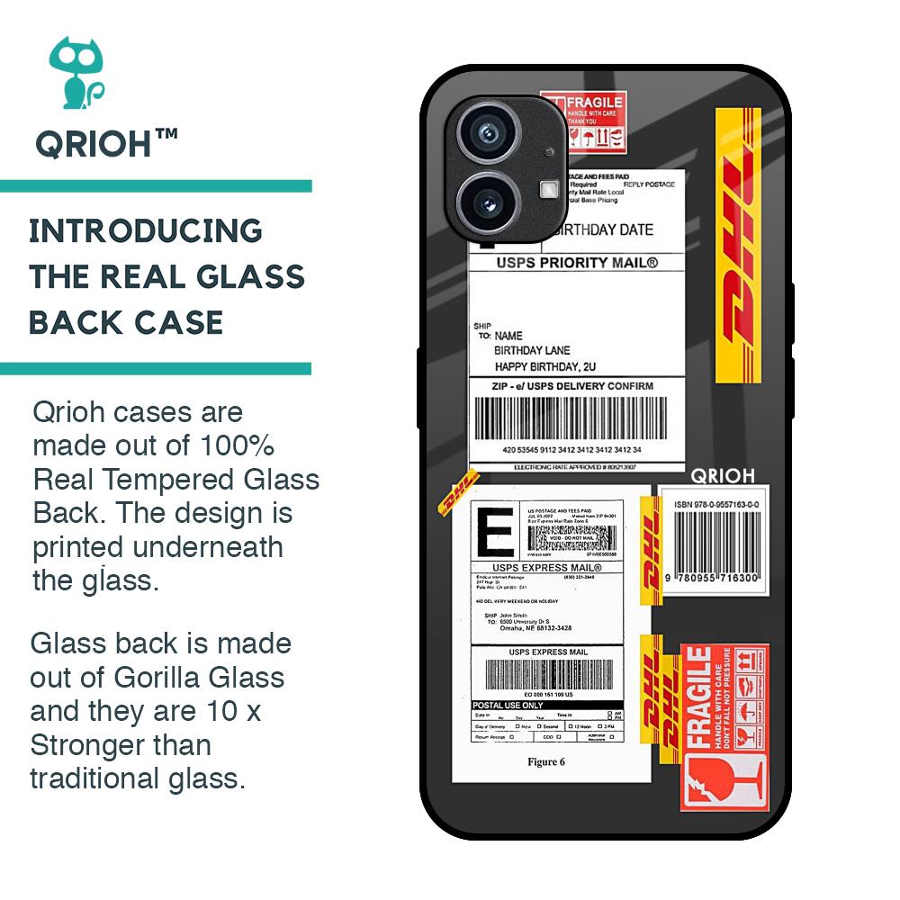 Cool Barcode Label Glass Case For Nothing Phone 1
