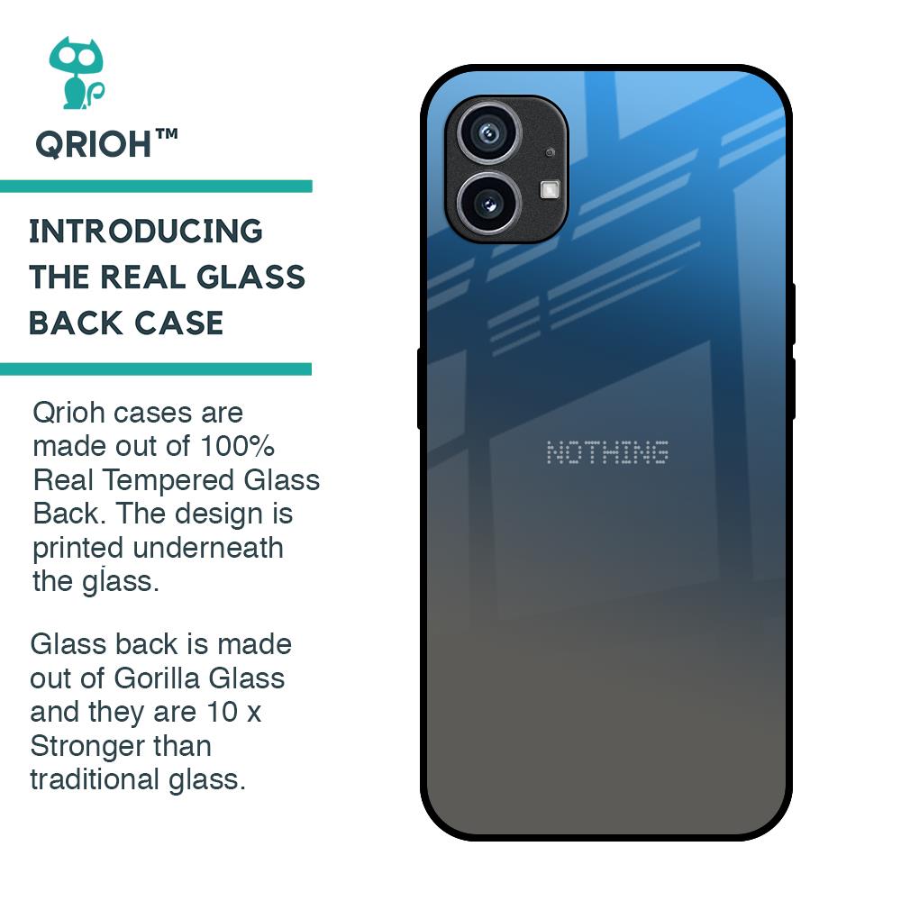 Blue Grey Ombre Glass Case for Nothing Phone 1