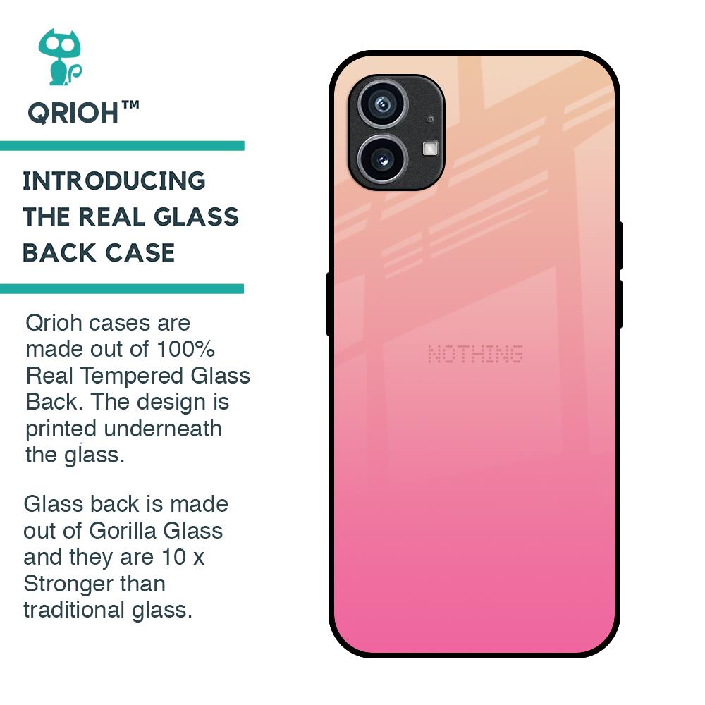 Pastel Pink Gradient Glass Case For Nothing Phone 1