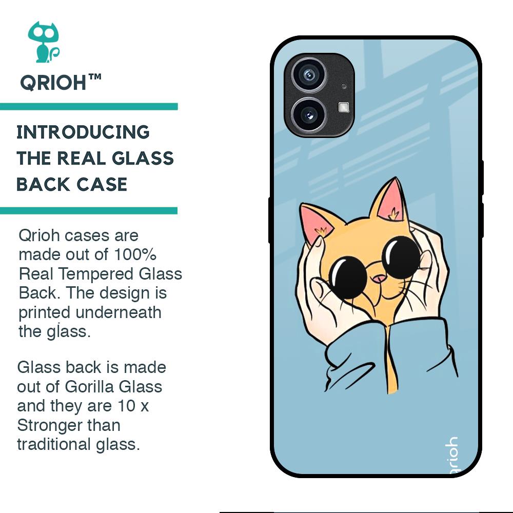 Adorable Cute Kitty Glass Case For Nothing Phone (1)