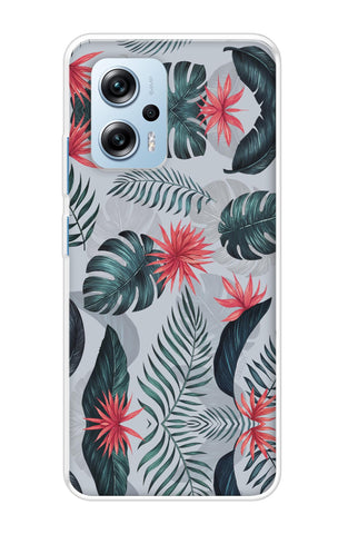 Retro Floral Leaf Redmi K50i 5G Back Cover