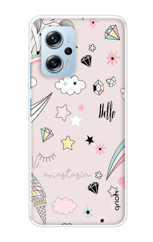 Unicorn Doodle Redmi K50i 5G Back Cover