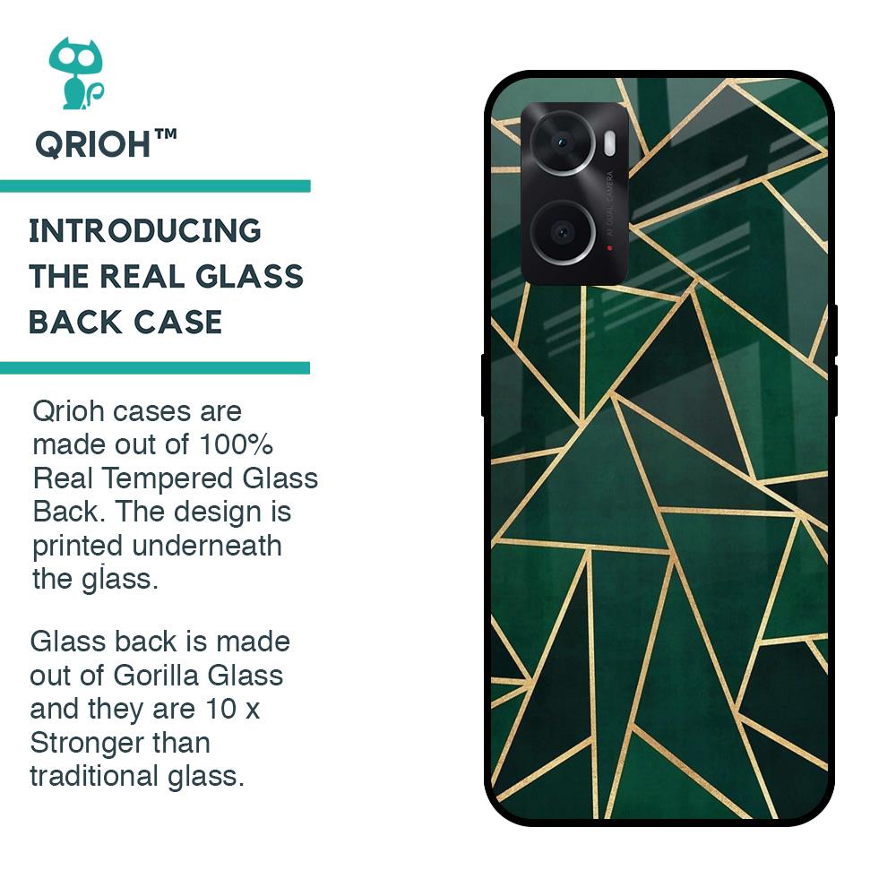 Abstract Green Glass Case For Oppo A36