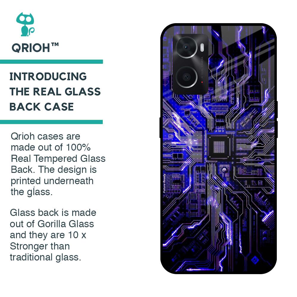 Techno Color Pattern Glass Case For Oppo A36