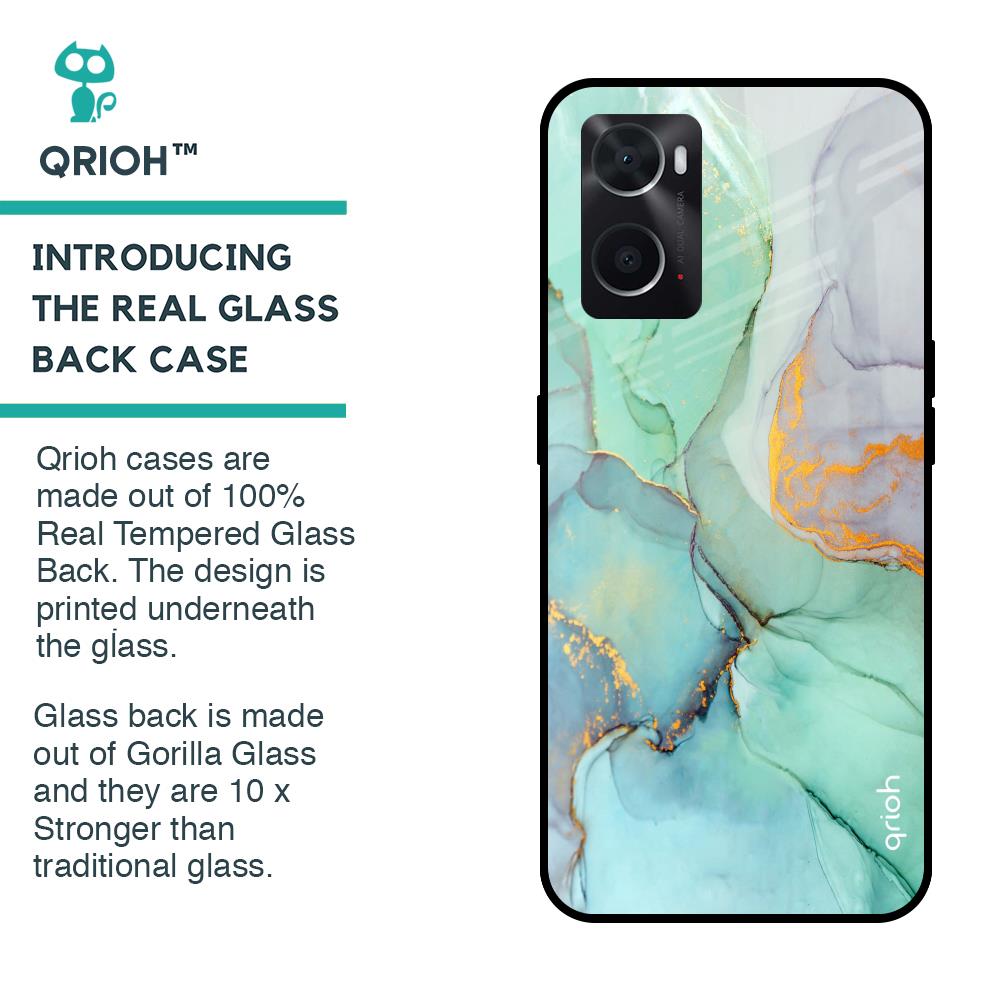 Green Marble Glass case for Oppo A36