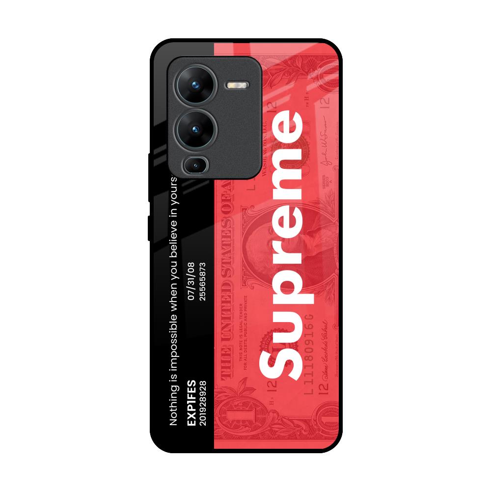 Supreme Ticket Vivo V25 Pro Glass Back Cover Online