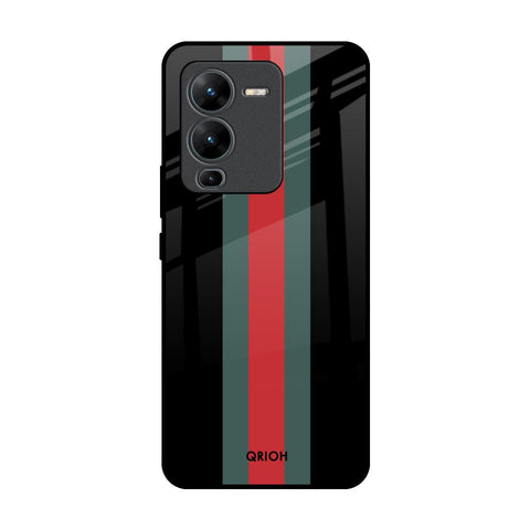 Vertical Stripes Vivo V25 Pro Glass Back Cover Online