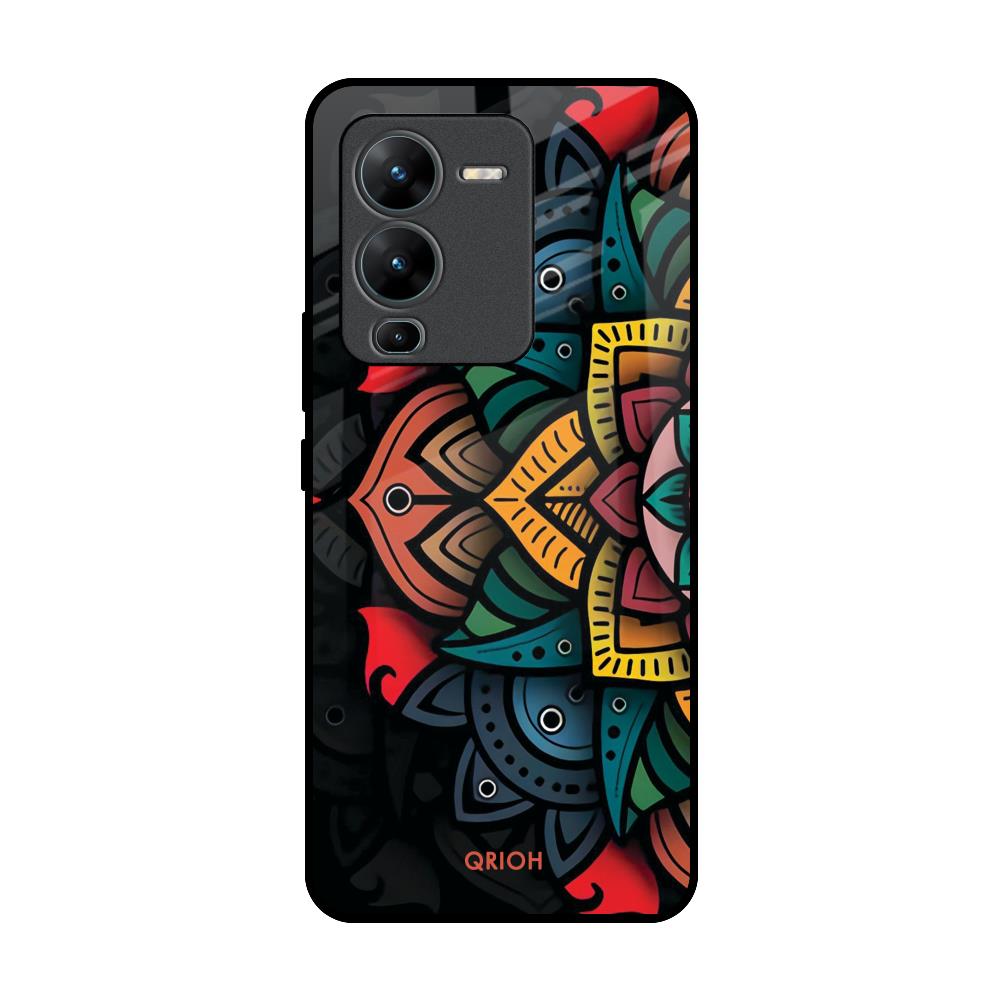 Retro Gorgeous Flower Vivo V25 Pro Glass Back Cover Online