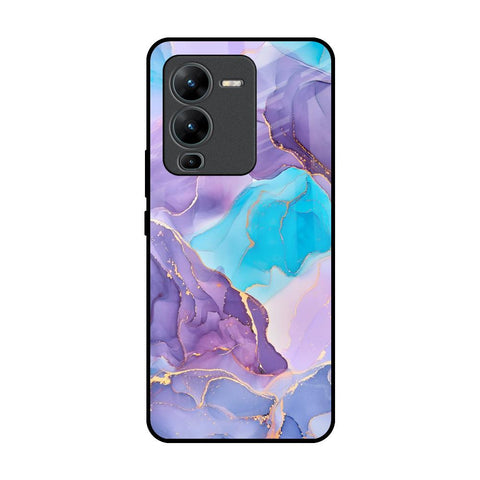 Alcohol ink Marble Vivo V25 Pro Glass Back Cover Online