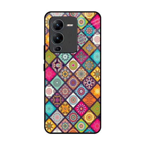 Multicolor Mandala Vivo V25 Pro Glass Back Cover Online