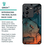 Geographical Map Glass Case for Vivo V25 Pro