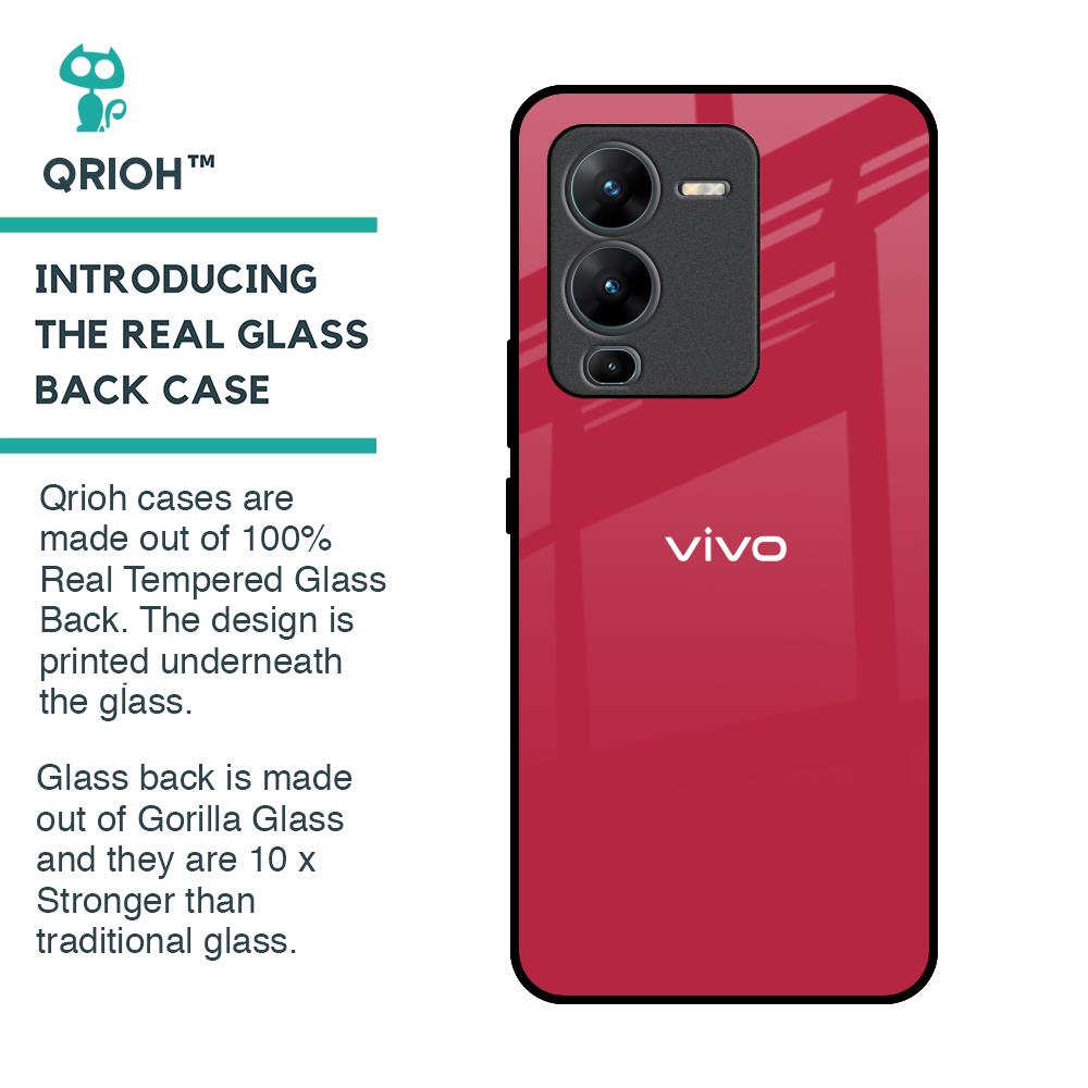 Solo Maroon Glass case for Vivo V25 Pro