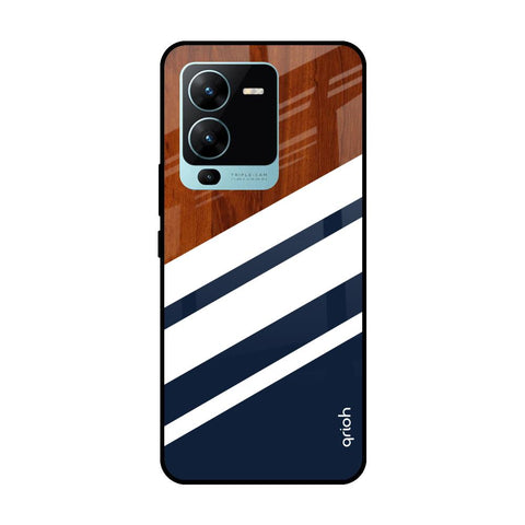 Bold Stripes Vivo V25 Pro Glass Cases & Covers Online