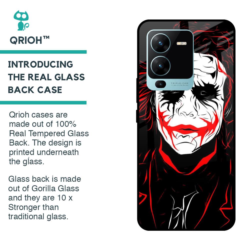 Life In Dark Glass Case For Vivo V25 Pro