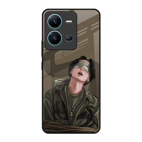 Blind Fold Vivo V25 Glass Back Cover Online