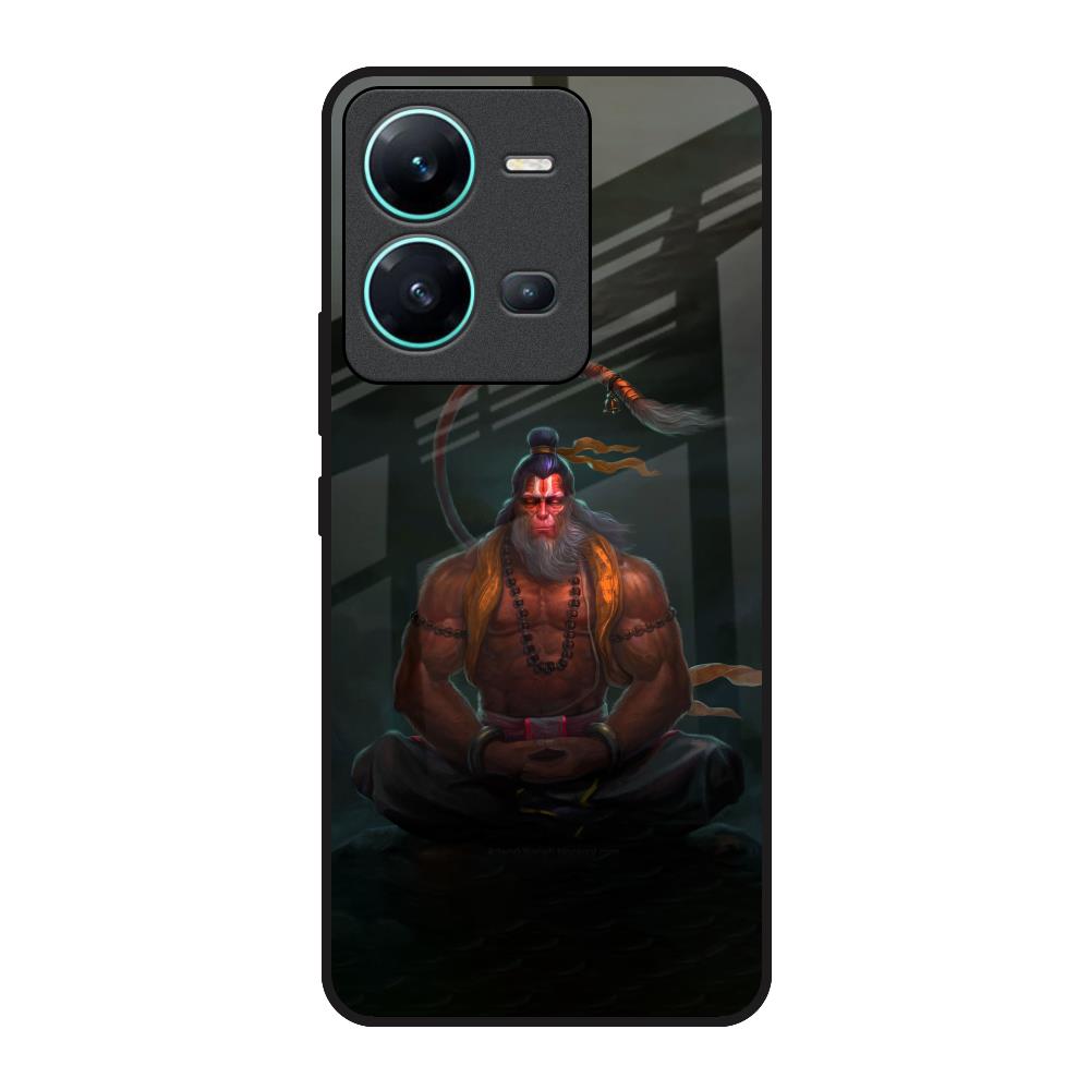 Lord Hanuman Animated Vivo V25 Glass Back Cover Online