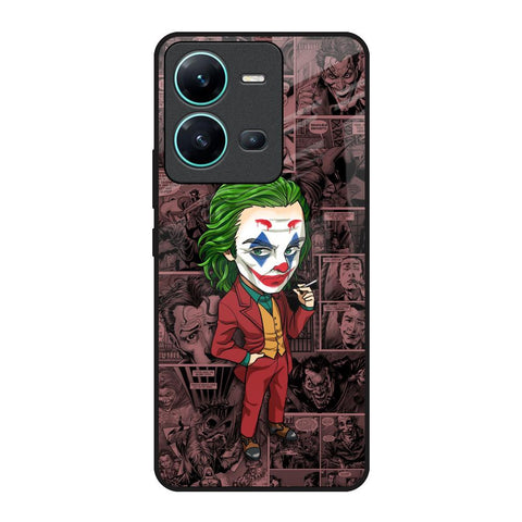 Joker Cartoon Vivo V25 Glass Back Cover Online