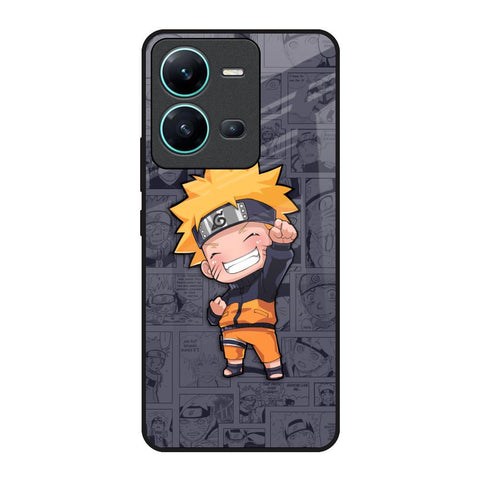 Orange Chubby Vivo V25 Glass Back Cover Online