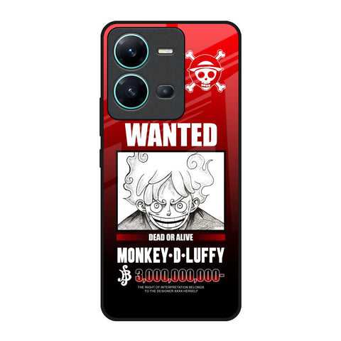 Luffy Wanted Vivo V25 Glass Back Cover Online
